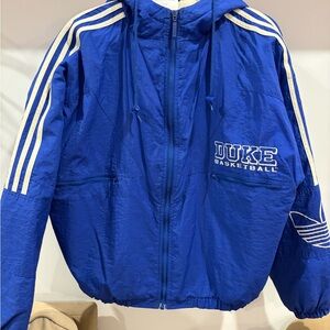 adidas Vintage Duke Blue and White Vintage Trefoil Windbreaker Jacket